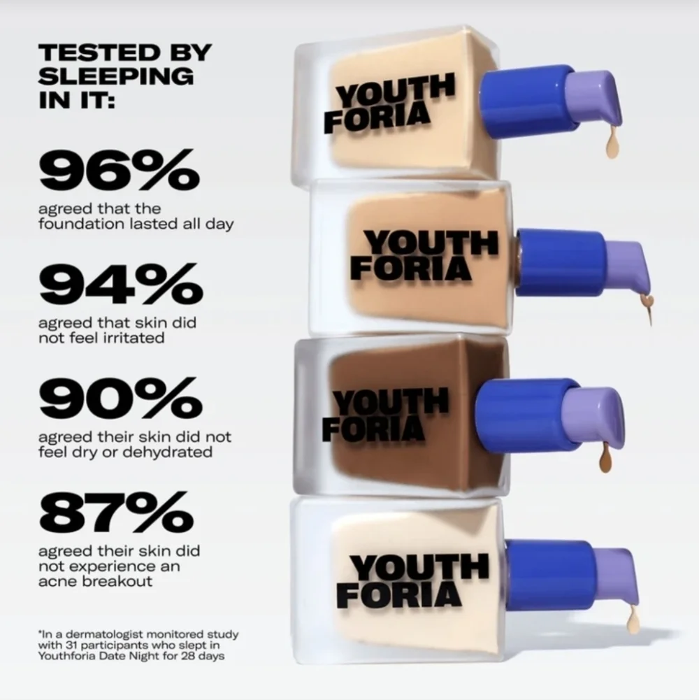 NIB Youth Foria Date Night Skin Tint Foundation 315